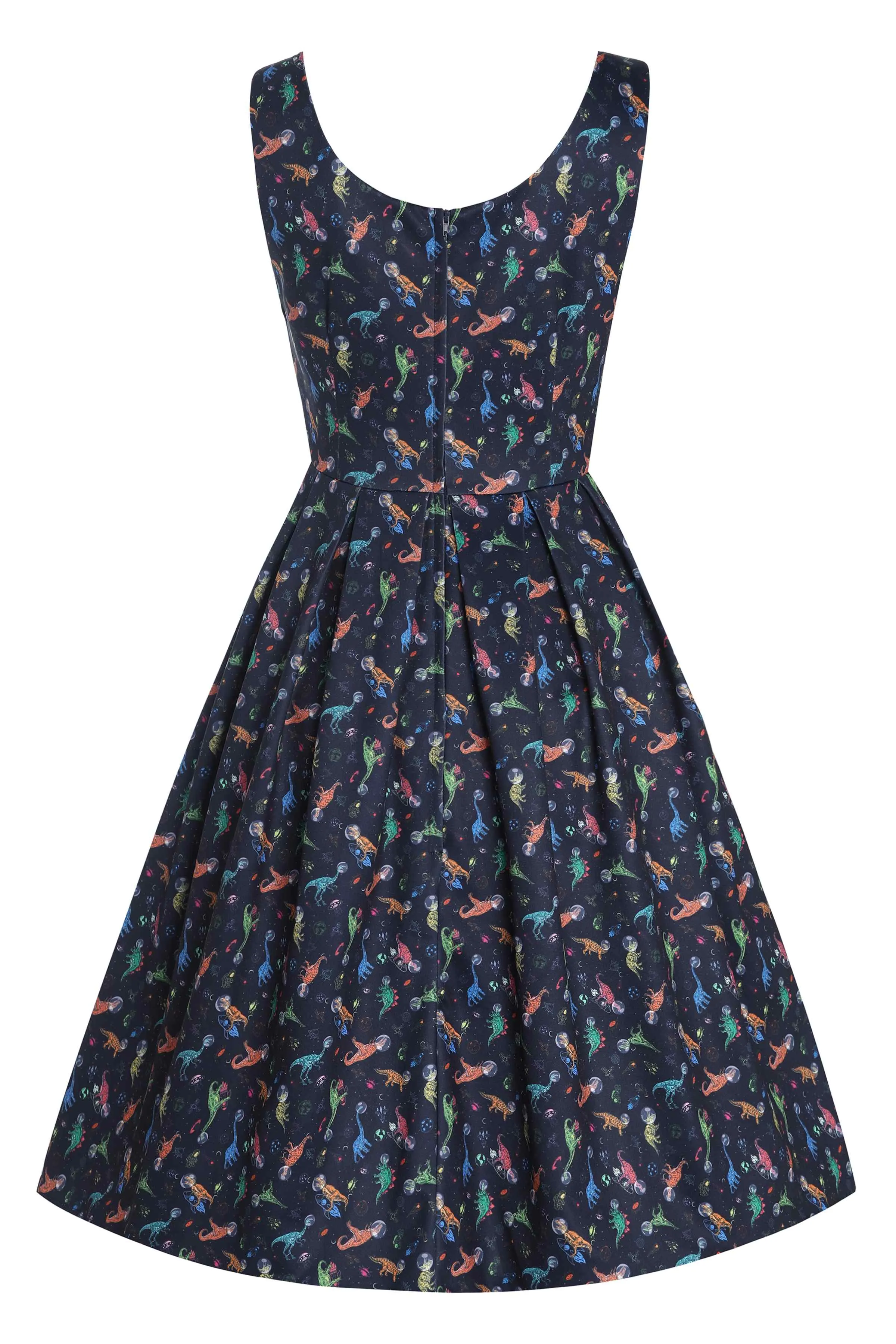 Amanda Dinosaur In Space Flared Dress