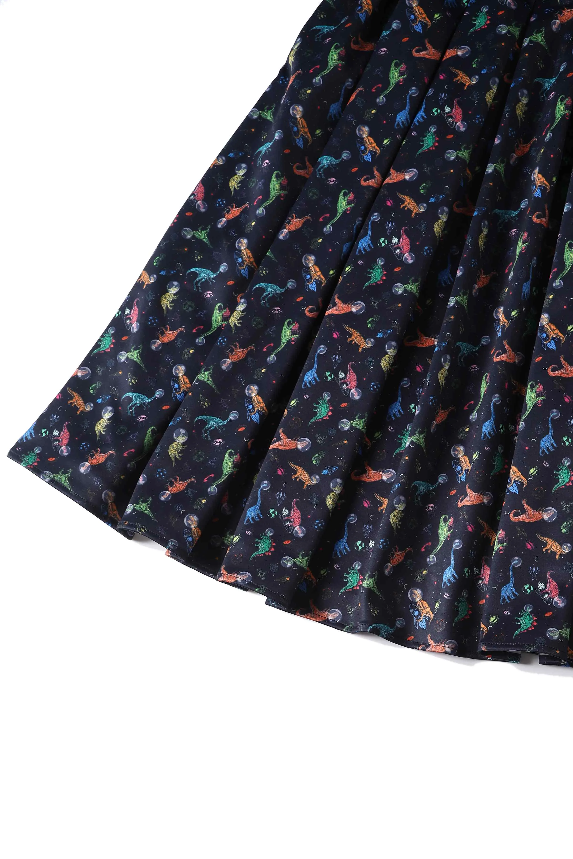 Amanda Dinosaur In Space Flared Dress