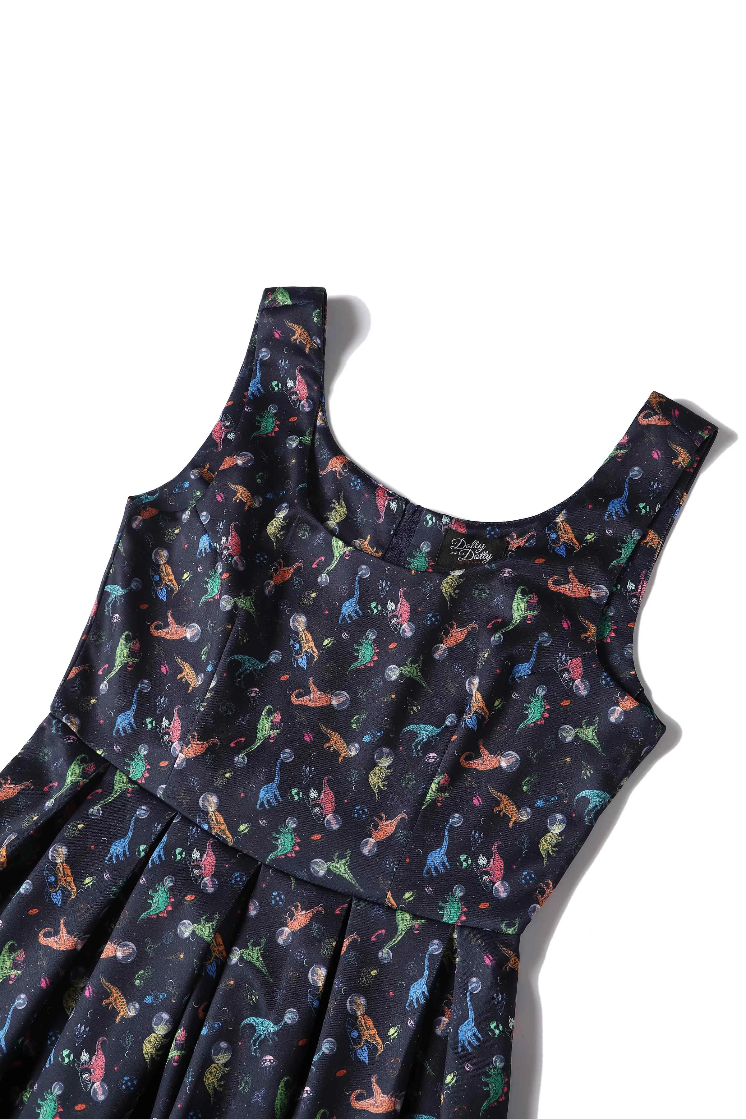 Amanda Dinosaur In Space Flared Dress