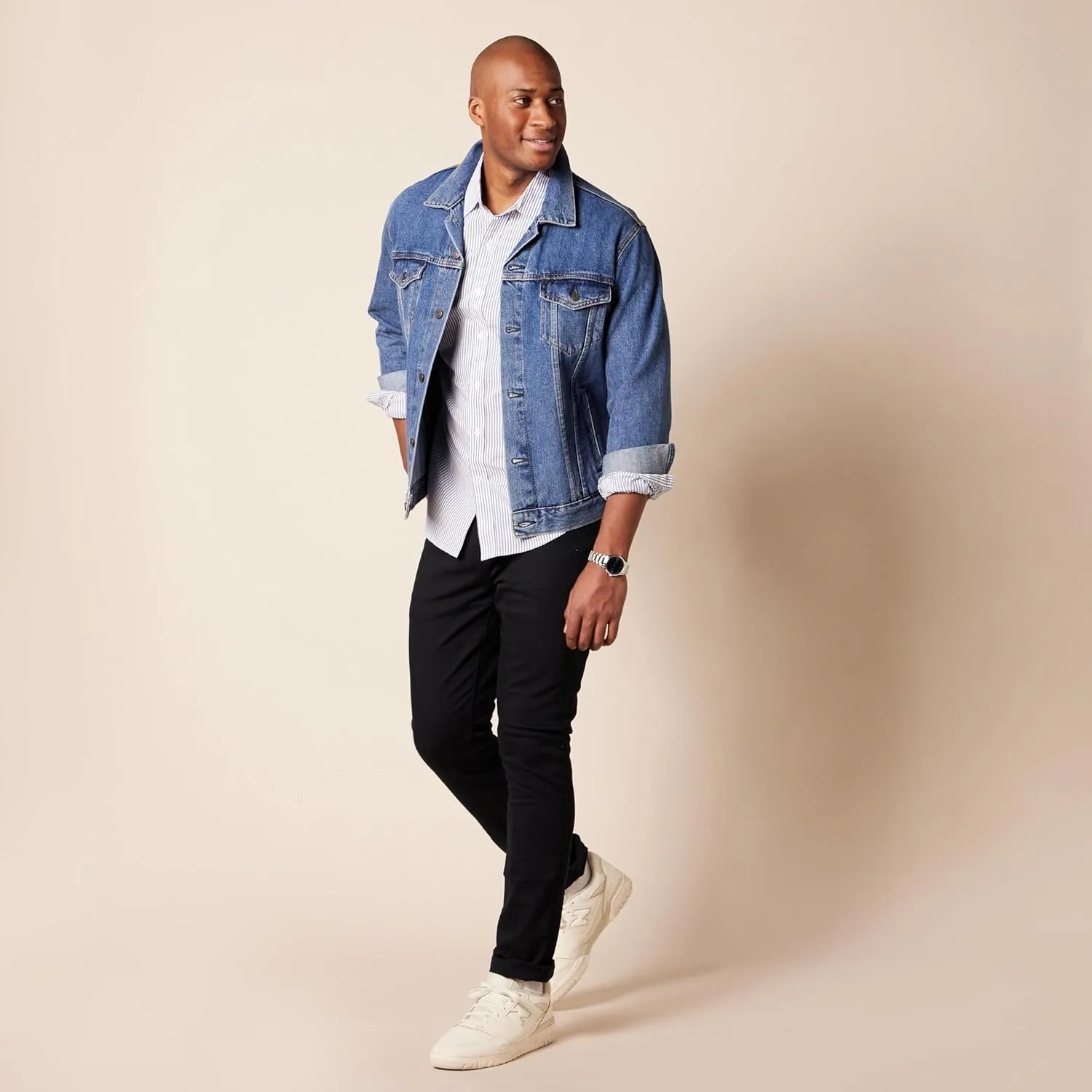 Amazon Essentials Men's Slim-Fit Long-Sleeve Poplin Shirt