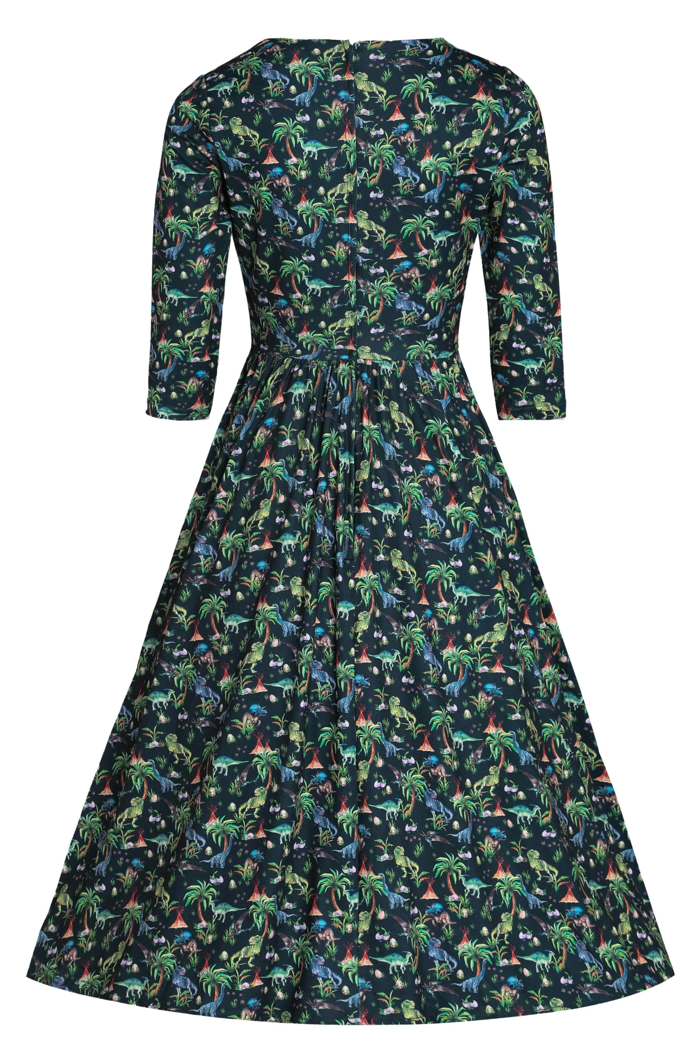 Billie Dinosaur Forest Long Sleeved Dress