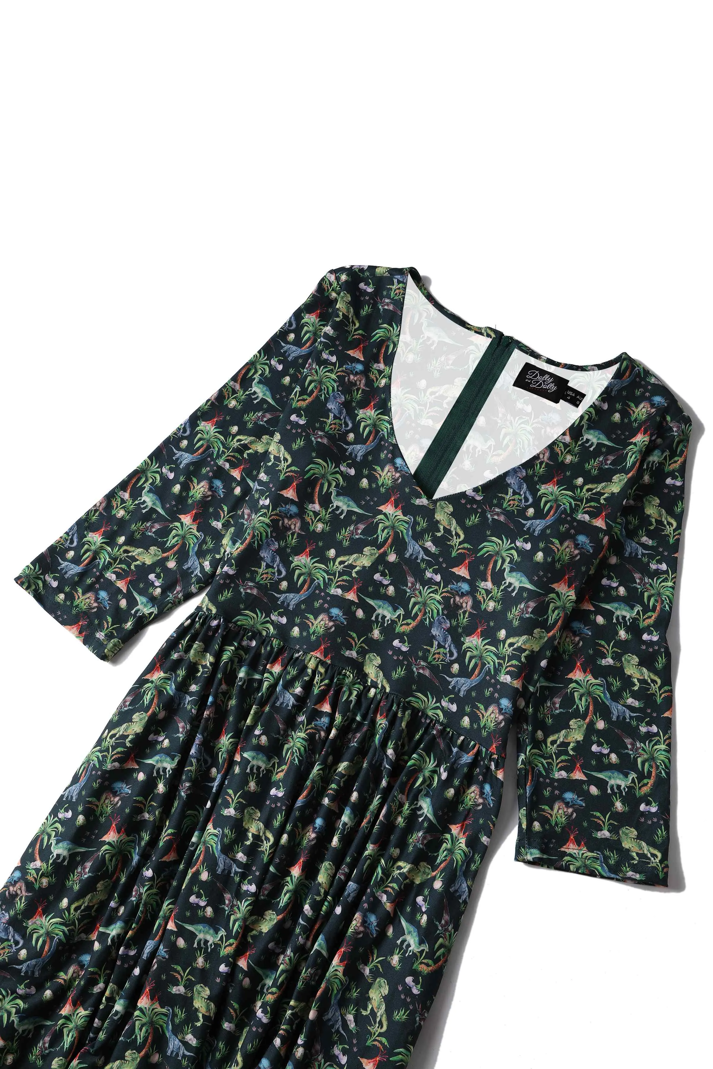 Billie Dinosaur Forest Long Sleeved Dress