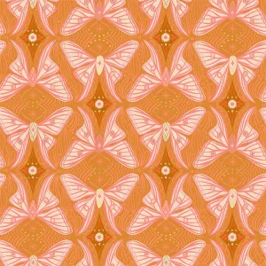 Camellia Regalia Caramel Metallic ½ yd