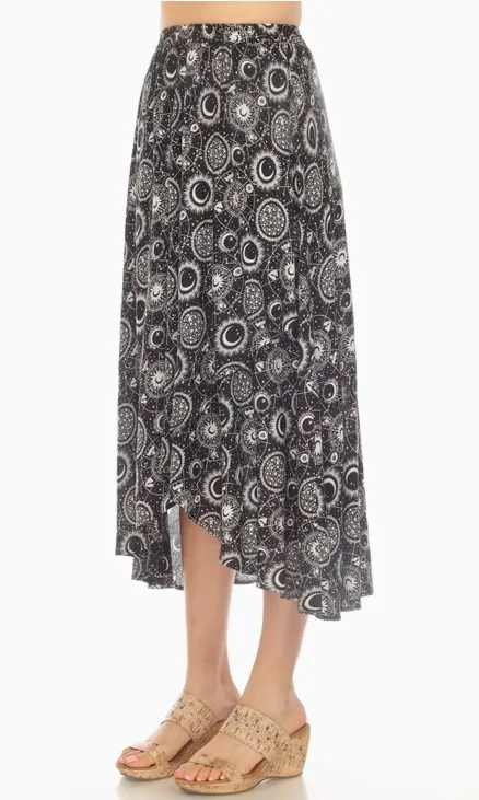 Celestial Flowy Wrap Skirt