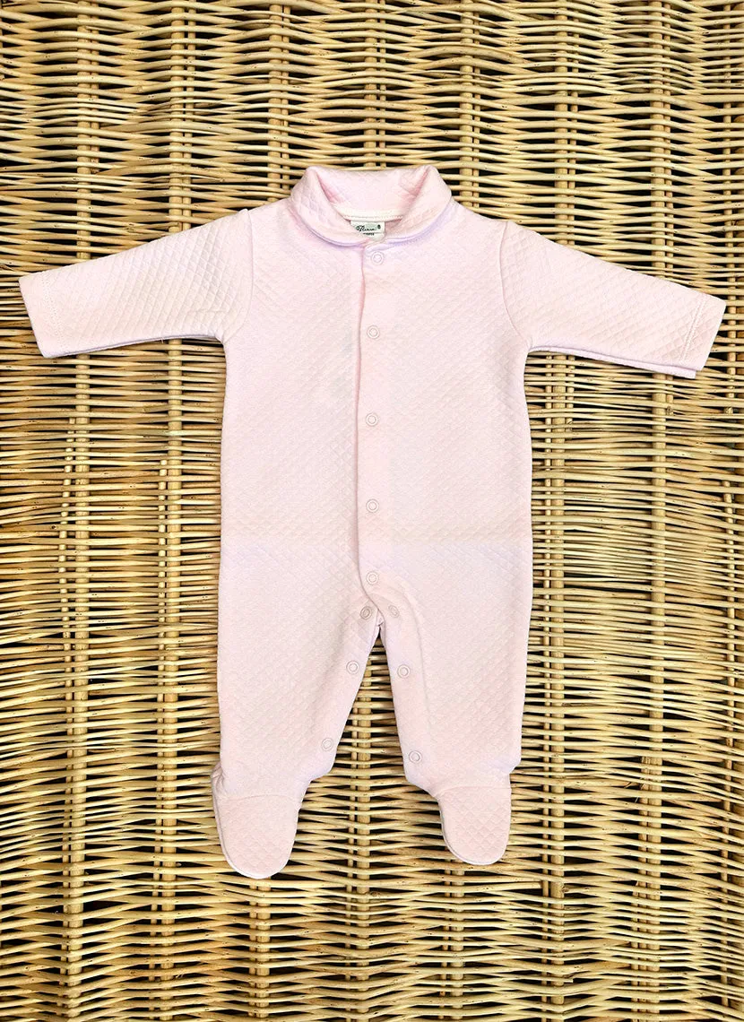 Cotton Matelassé Sleepsuit