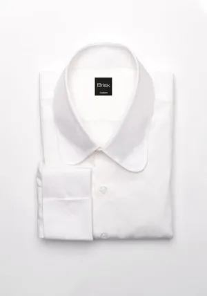 Egyptian White 60's Poplin Shirt - Club Collar
