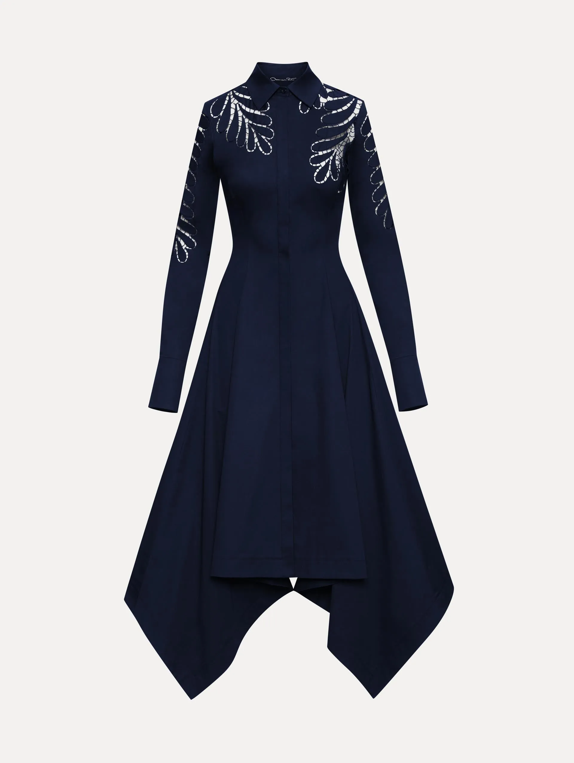 Fern Cutout Cotton Twill Dress