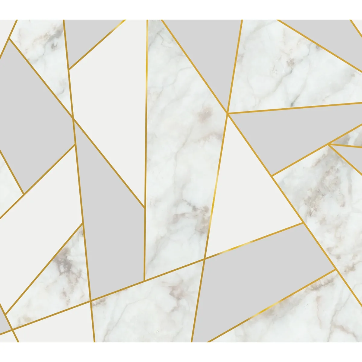 Golden Stripes With Marble Design Room Wallpaper, Customised