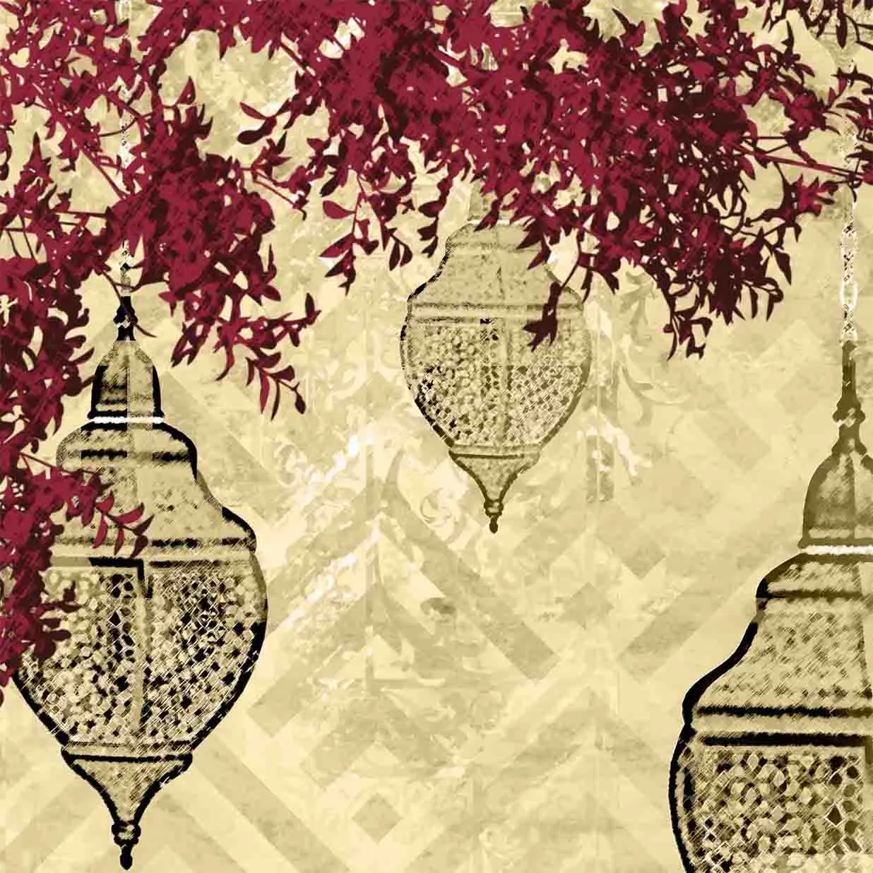 Indian Mughal Themed Wallpaper for Rooms