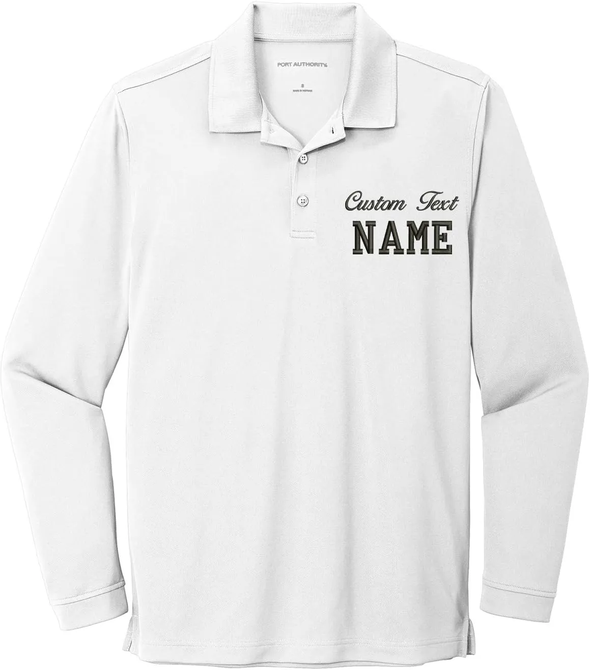 INK STITCH Custom Embroidery Stitching K110LS Men Long Sleeve Polo Shirts - 6 Colors