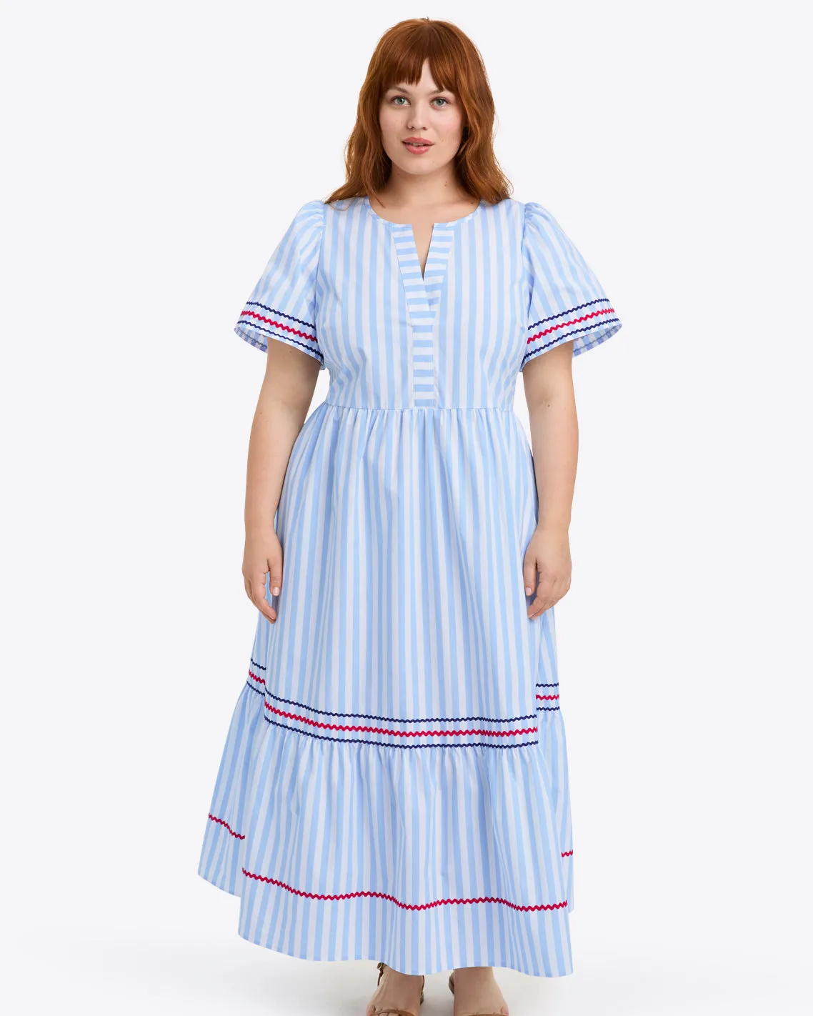 Katherine Midi Dress in Crisp Cotton