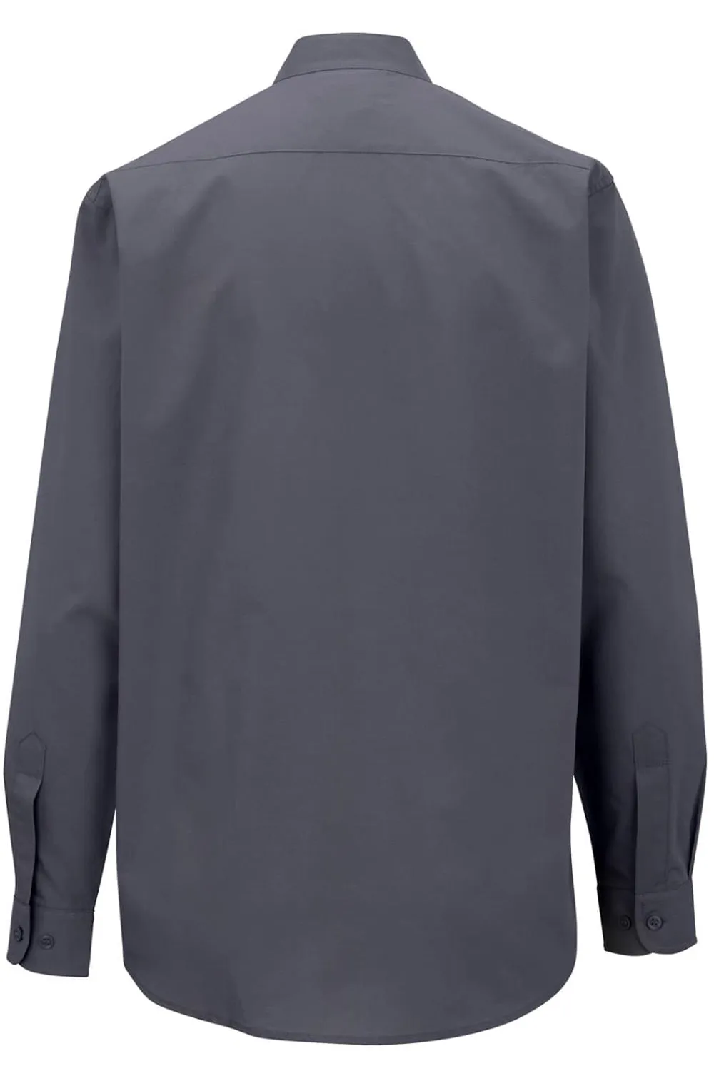 Ladies' Dark Grey Banded Collar Broadcloth Shirt