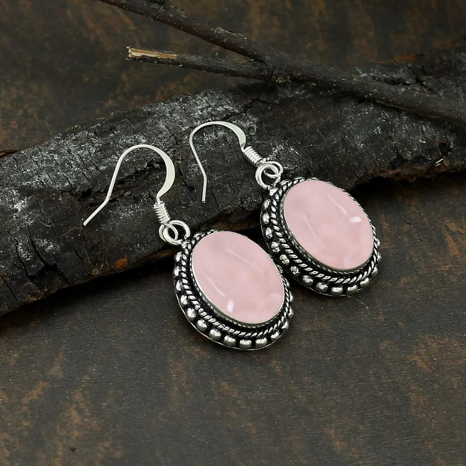 Natural/Synthetic/Simulated Gemstone Oval Shape Dangle Earrings for Women  925 Silver Plated Handmade Earrings  Lightweight & Comfortable Statement Birthstone Jewelry  Gift for Wedding Anniversary