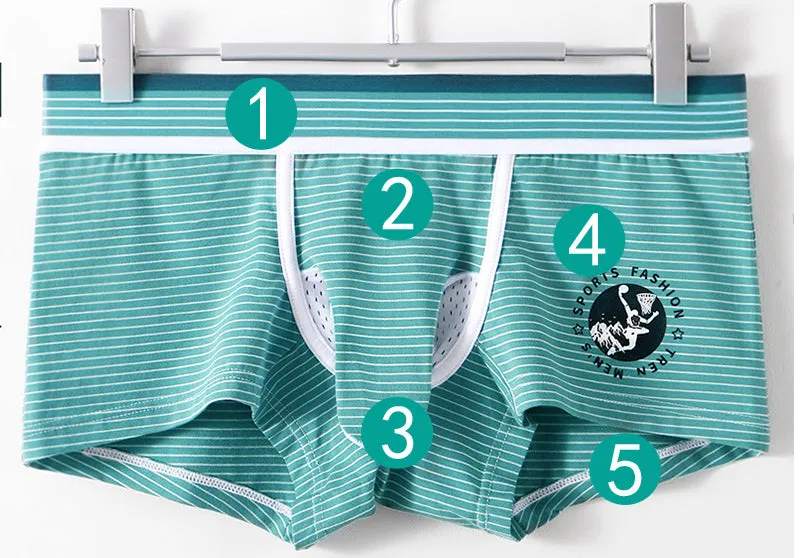 Newest Cotton Breathable Separate Ribbing Design Men's Underwear