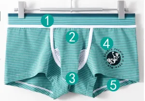 Newest Cotton Breathable Separate Ribbing Design Men's Underwear
