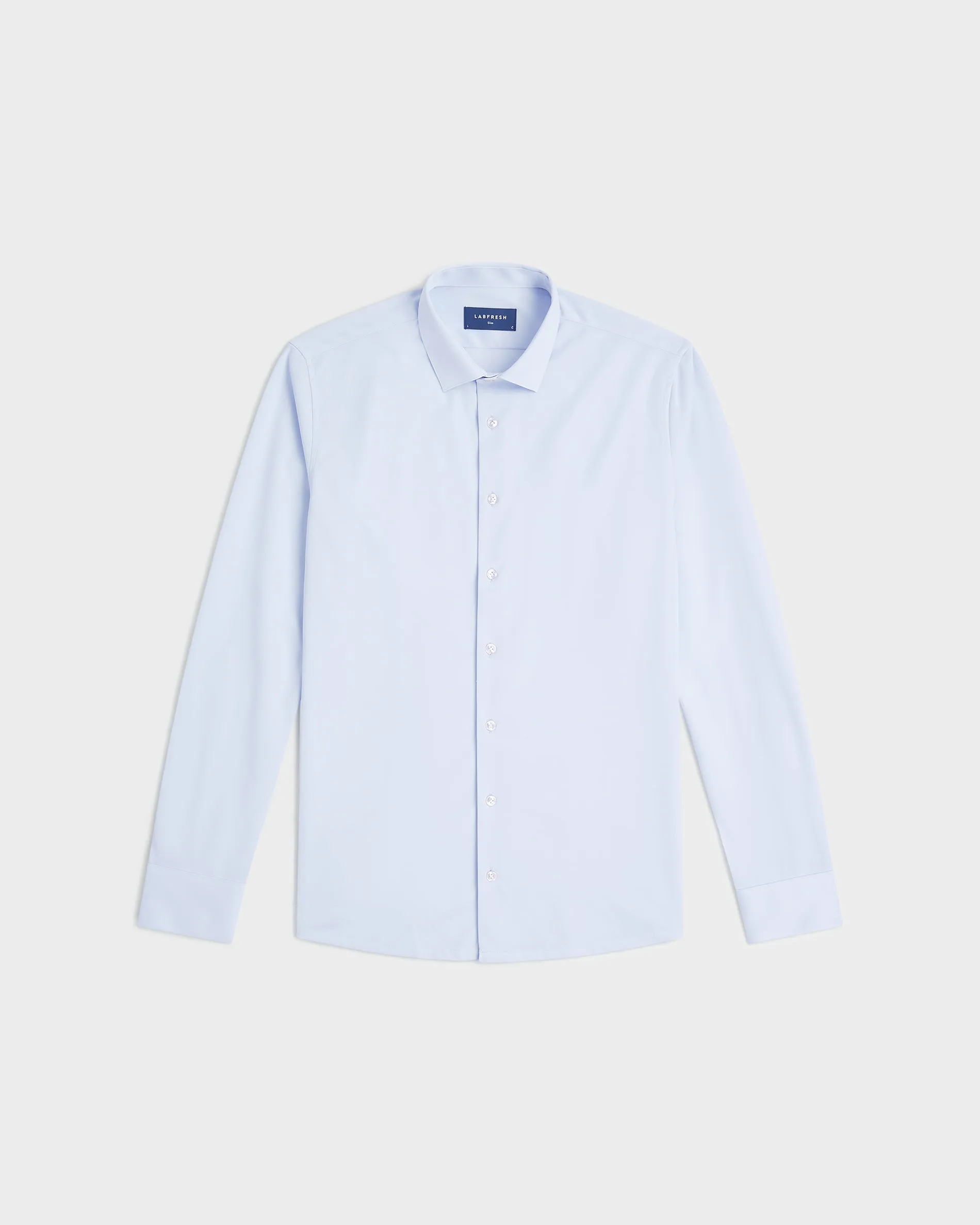 Non-iron stretch shirt light blue