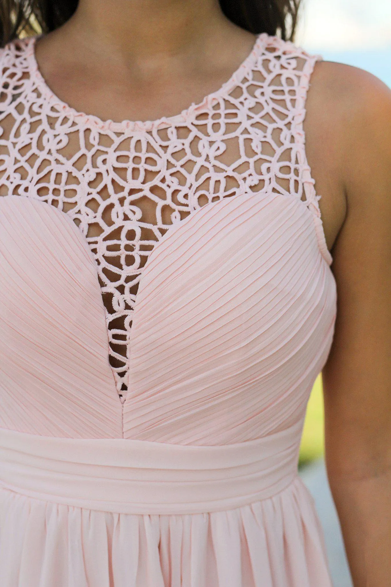 Pink Crochet Maxi Dress
