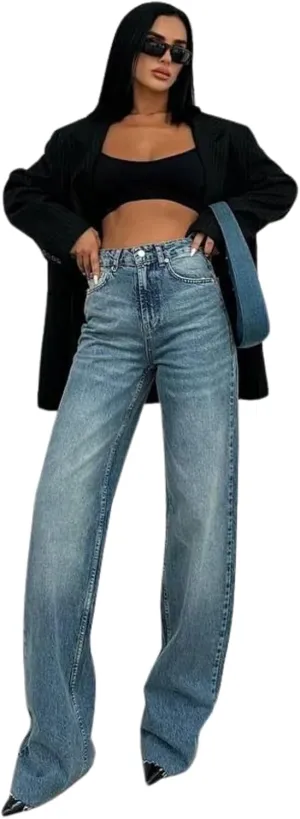 PIRAL Women's Everyone's Wardrobe Palazzo Jeans - 33" Inseam