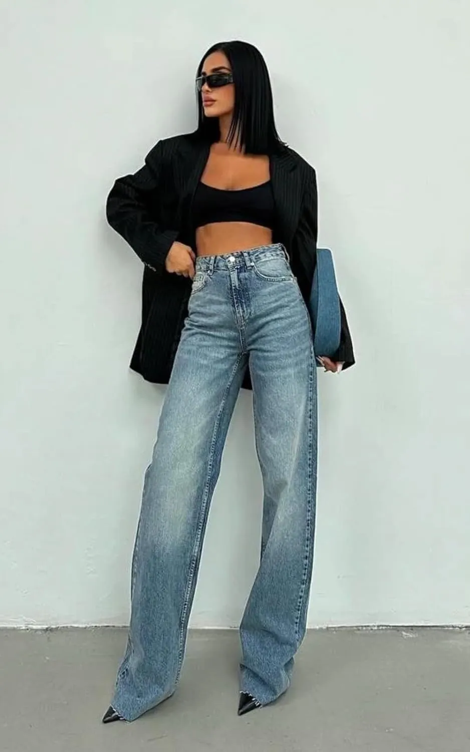 PIRAL Women's Everyone's Wardrobe Palazzo Jeans - 33" Inseam