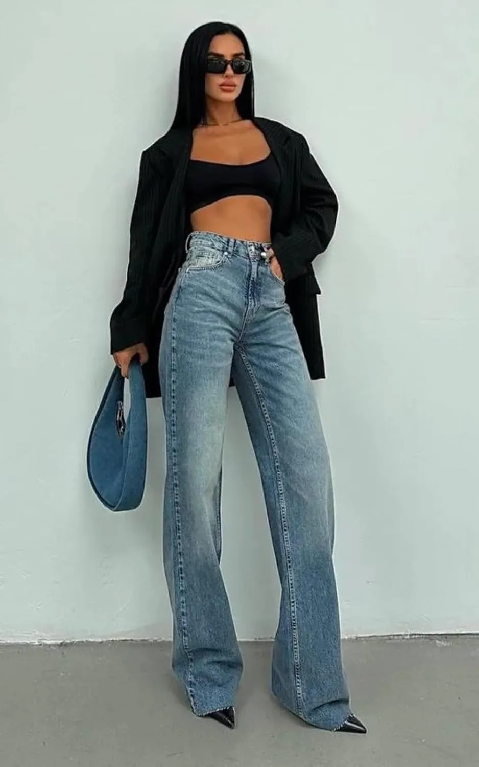 PIRAL Women's Everyone's Wardrobe Palazzo Jeans - 33" Inseam