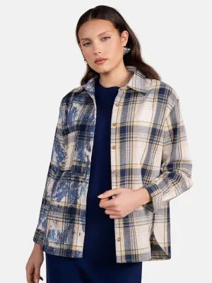 Praia Shirt in Blue Plaid