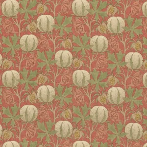 Pumpkins Red Green Fabric