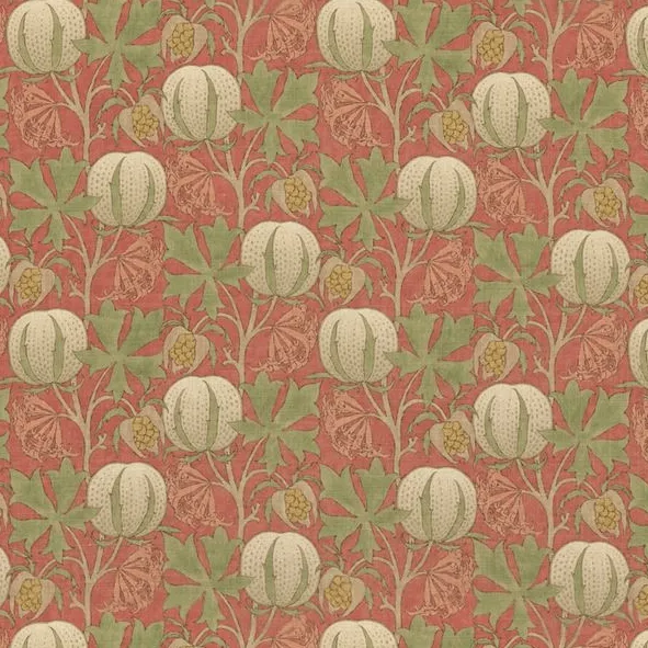 Pumpkins Red Green Fabric