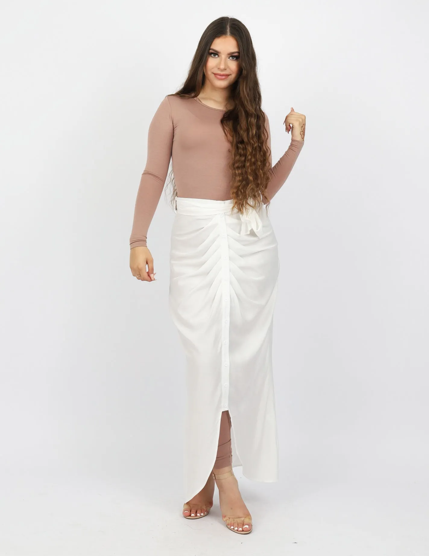 Rooj Front Button Skirt