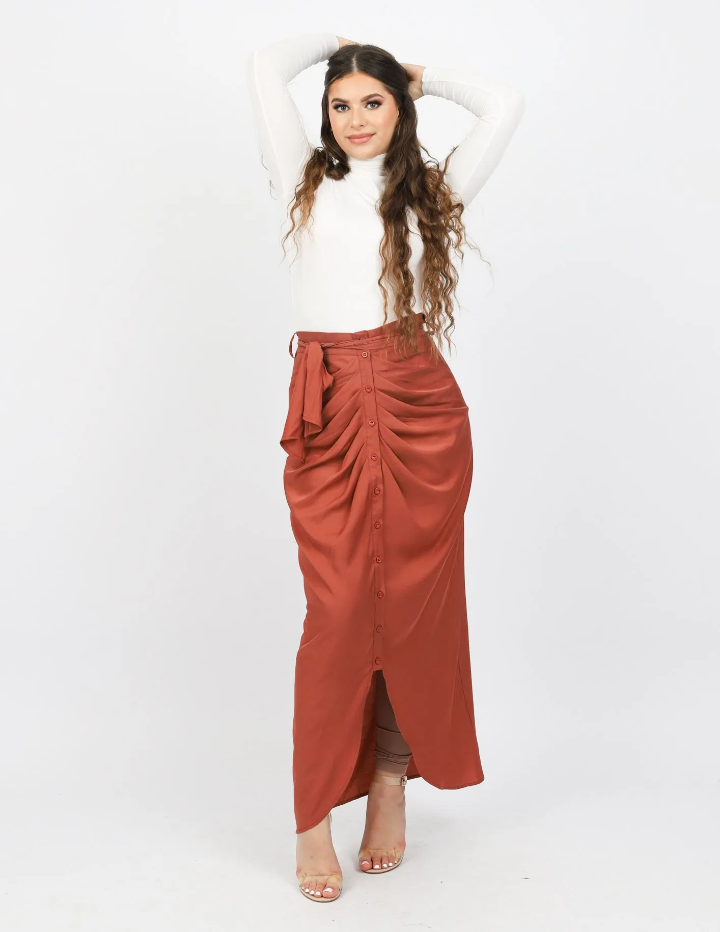 Rooj Front Button Skirt