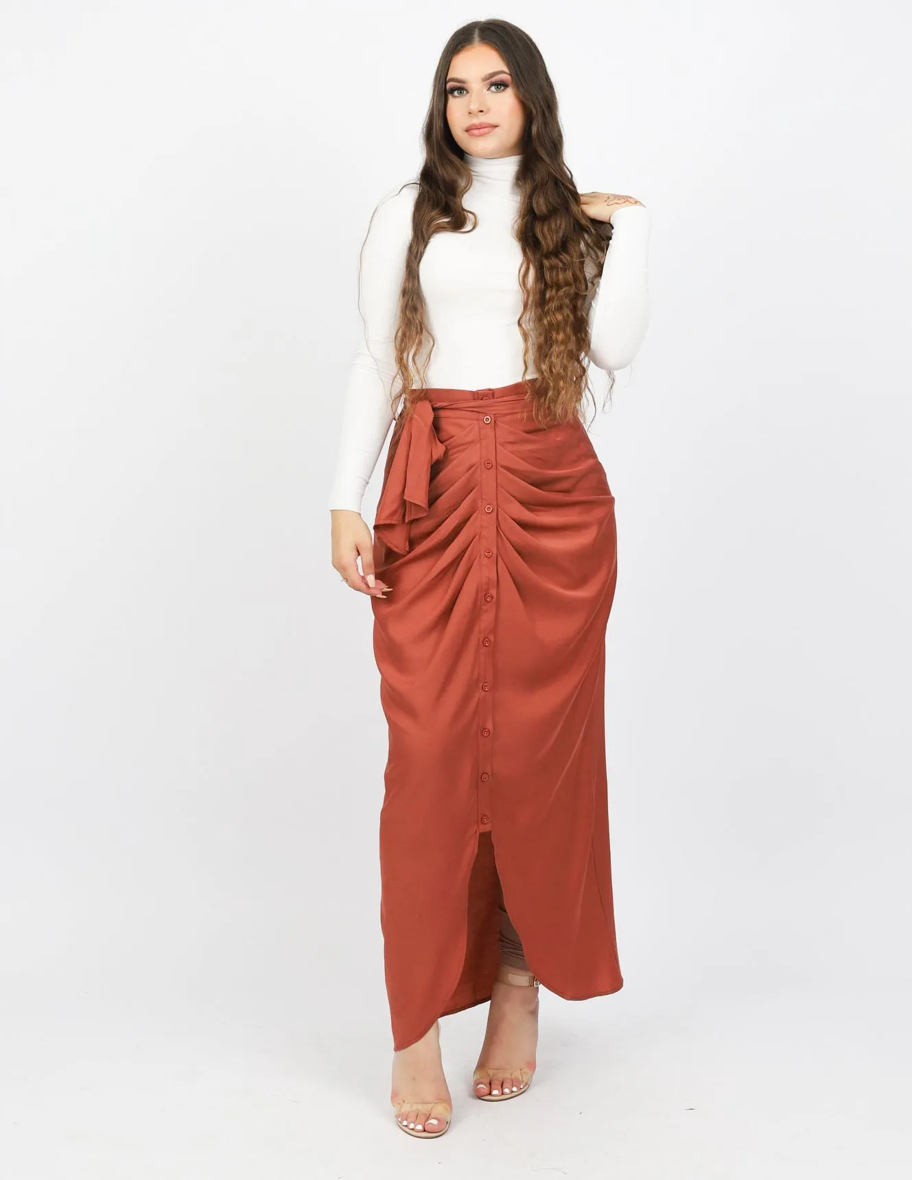 Rooj Front Button Skirt
