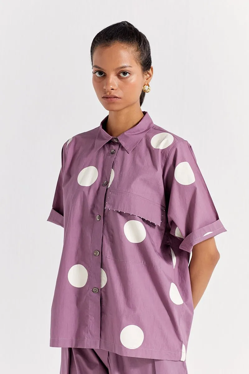 Short Top Co-ord (Set of 2) - Lilac