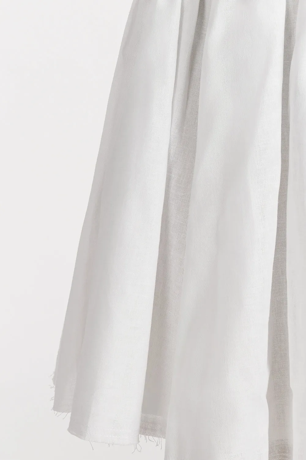 SIA WHITE DRAWSTRING MINI SKIRT