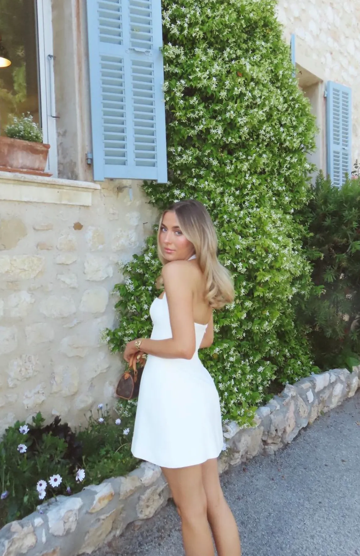 Structured Mini Dress - White