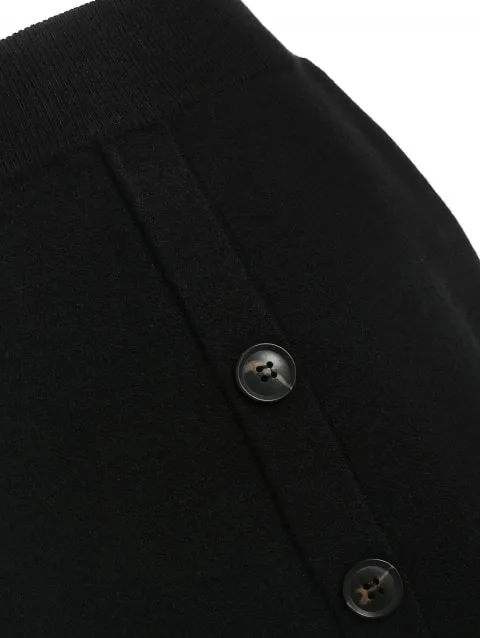 Stylish Rise Asymmetric Midi Knitted Skirt
