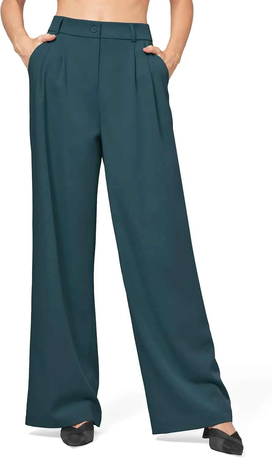 Willit Women's Work Pants Wide Leg Dress Pants High Waisted Casual Slacks Business Office Pants with Pockets 28"/30"/32"