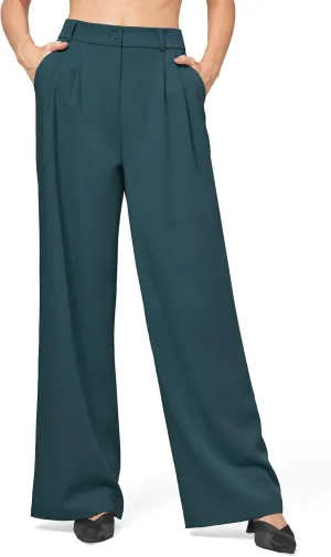 Willit Women's Work Pants Wide Leg Dress Pants High Waisted Casual Slacks Business Office Pants with Pockets 28"/30"/32"