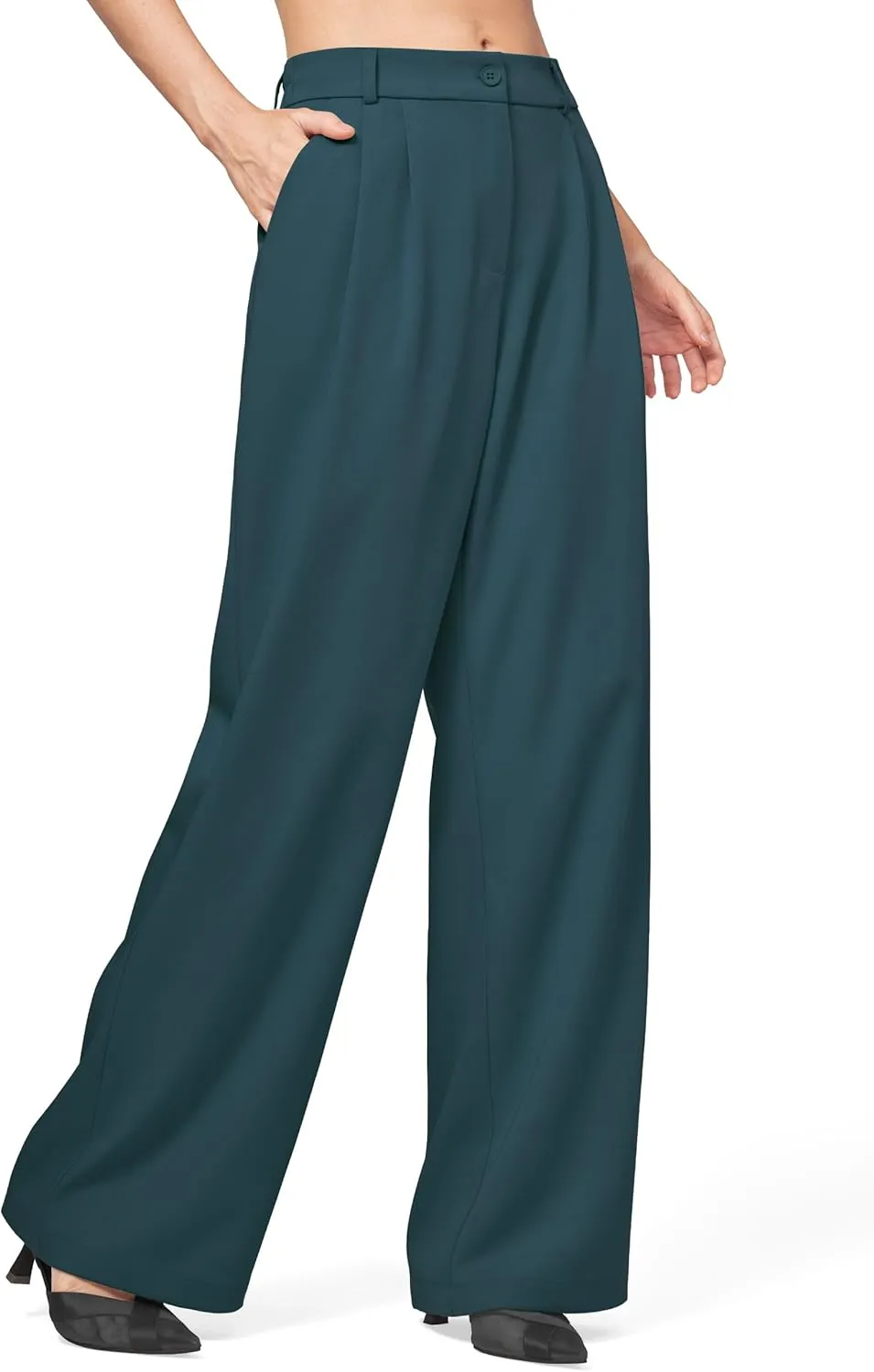 Willit Women's Work Pants Wide Leg Dress Pants High Waisted Casual Slacks Business Office Pants with Pockets 28"/30"/32"